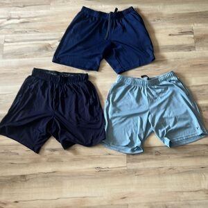 Lot of men’s Medium Athletic Shorts in Dark blue, Navy, and Light Blue